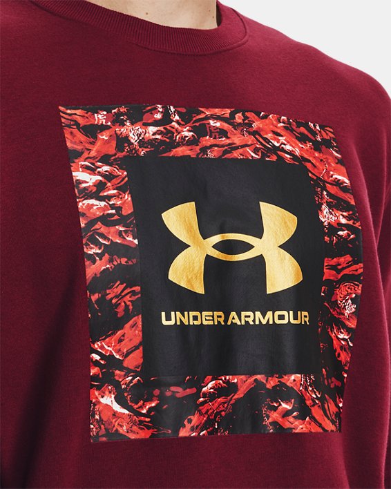 Men's UA Chinese New Year Rival Fleece Crew, Red, pdpMainDesktop image number 3